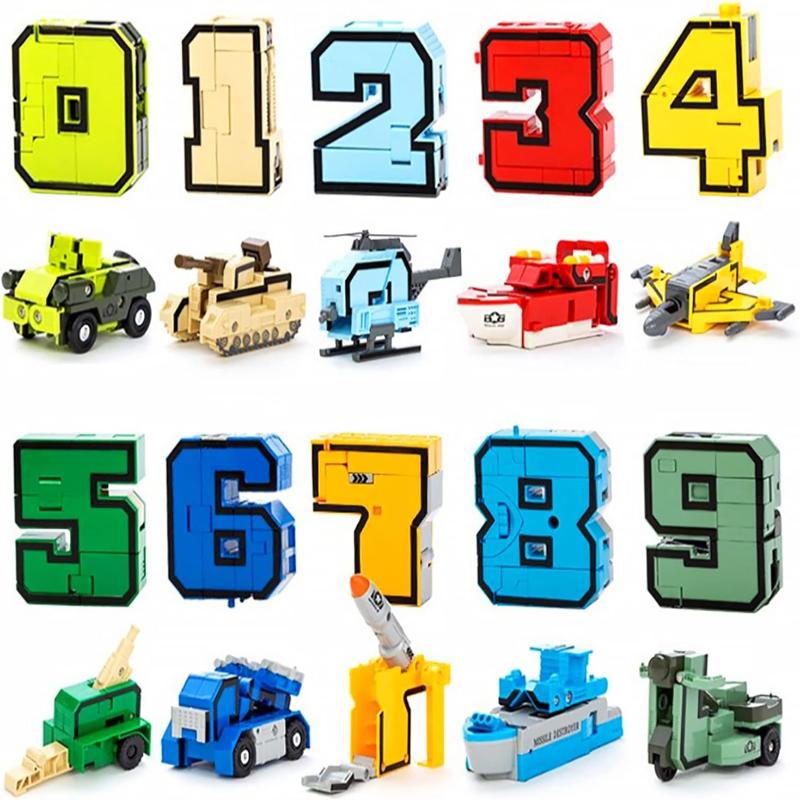 Transforming Robot Number Blocks Set