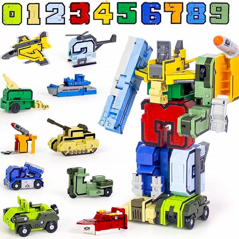 Transforming Robot Number Blocks Set