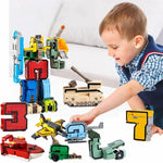 Transforming Robot Number Blocks Set