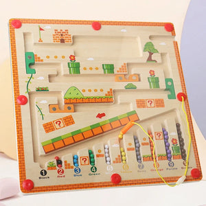 Wooden Montessori Magnetic Maze Educational Toy