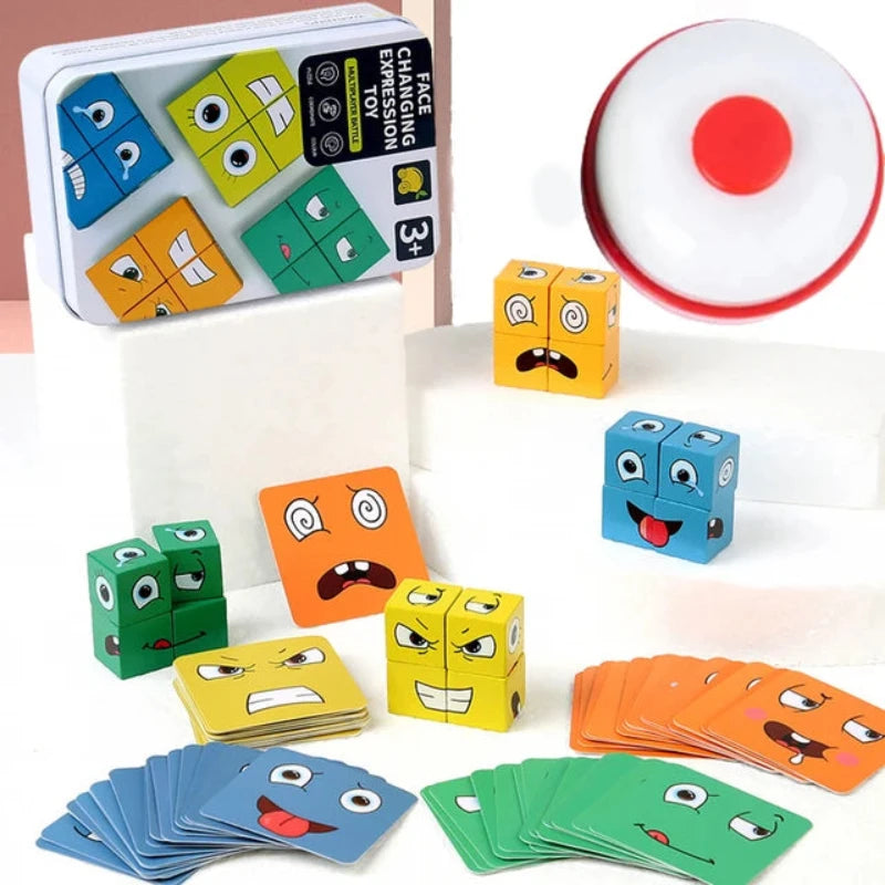 Kids Emotion Puzzle Blocks - Montessori Toy