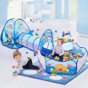 3 in 1 Tent with Ball Pit and Tunnel