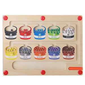 Wooden Montessori Magnetic Maze Educational Toy