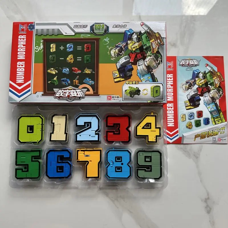 Transforming Robot Number Blocks Set